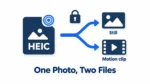 Converting a live photo to jpg keeps the still frame and leaves the motion clip behind