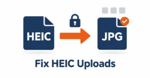 Heic not supported on social media: heic file icon converting to jpg before upload