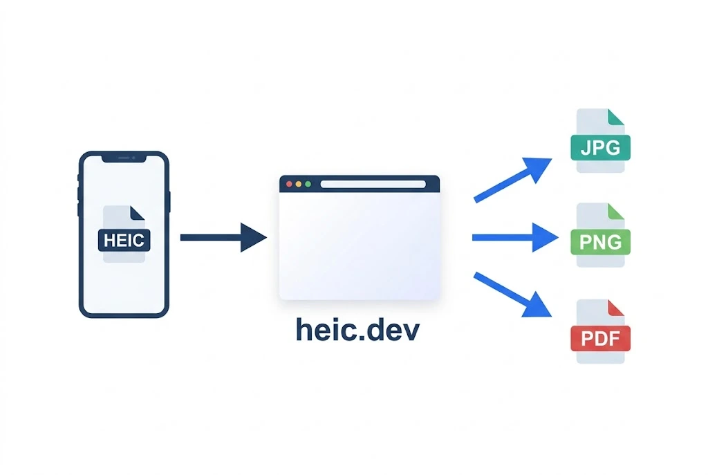 Heic to jpg concept illustration