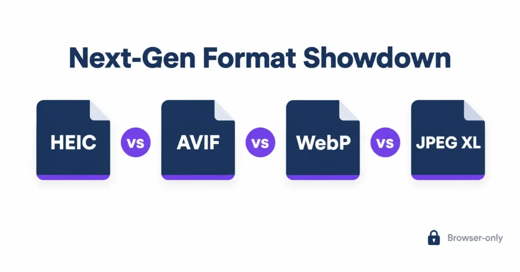 Heic vs avif vs webp vs jpeg xl compared